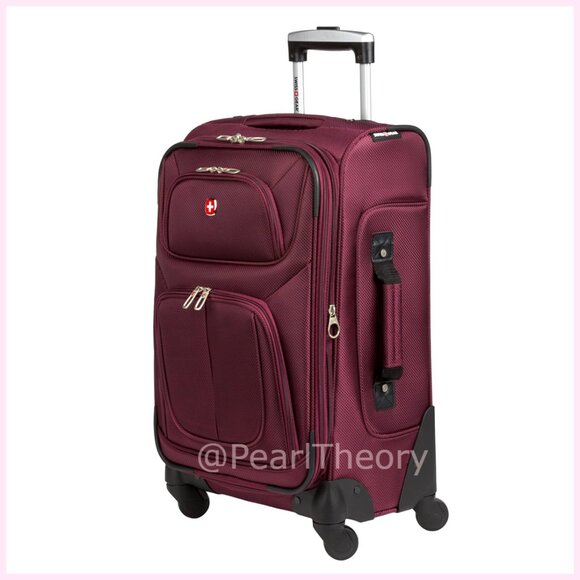Softside Expandable Carry-On Suitcase with 360 Degree Wheels